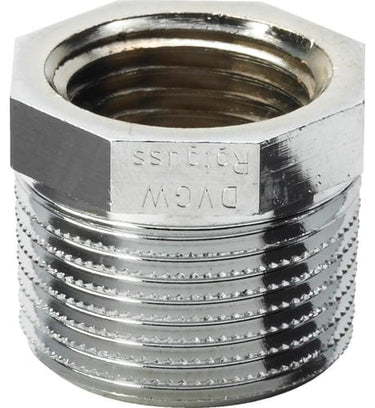 Nippelmuffe messing forkromet 3/4"x1/2" - 1