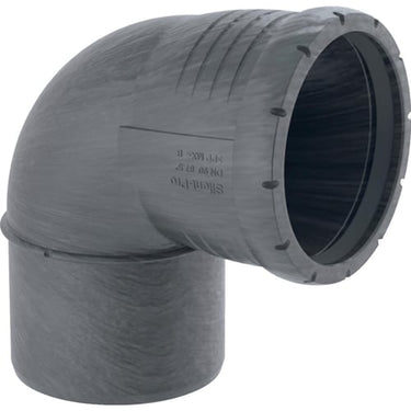 Geberit Silent Pro bøjning 87,5° PP MX 75mm stikmf sort - 1