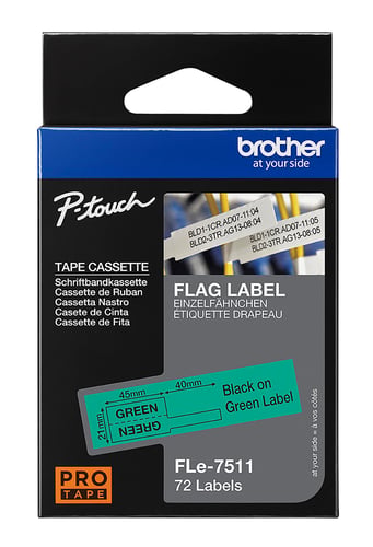 Brother FLE7511 Tape grøn in label size 2,1cm 45mm - 1