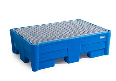 Denios Opsamlingskar Classic-line af PE til 2 tønder med PE-gitterrist 1330x930xH410mm. - 1