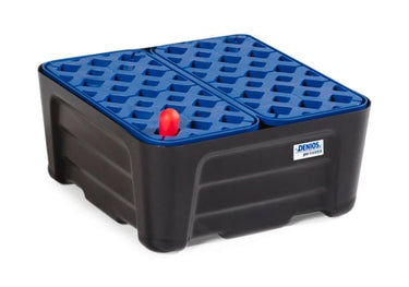 Denios Opsamlingskar til smådunke Pro-line af PE med PE-gitterrist 24L 400x400xH180 mm - 1