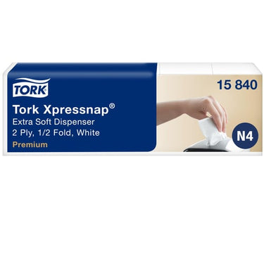 Tork N4 Xpressnap Extra Soft Serviet hvid 8 pk à 5 bundter med 100 ark i hver = 4000 servietter - 1