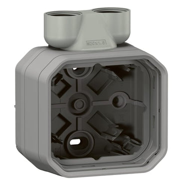 PLEXO 55 IP55 underlag 2 modul med 2x M20 forskruning, antracit - 1