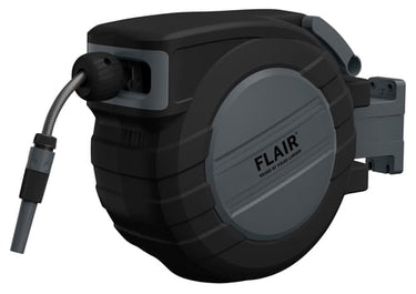 FLAIR slangeopruller 20 m 1/2" PVC vand med slangefører og rullebremse - 1