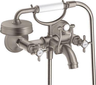 AXOR Montreux 2-grebs kar-/brusearmatur med krydsgreb 170cc steel-optik - 1