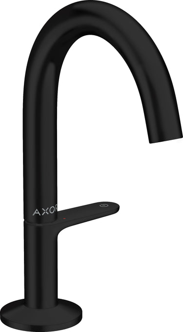 AXOR One håndvaskarmatur Select 140 med push-open bundventil mat sort - 1