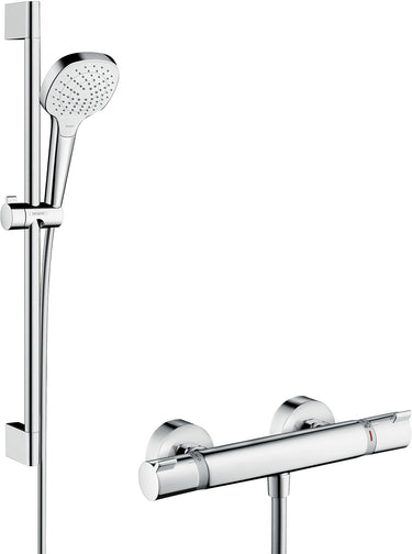 hansgrohe Croma Select E Vario/Ecostat Comfort term/brus 650mm krom/hvid - 1