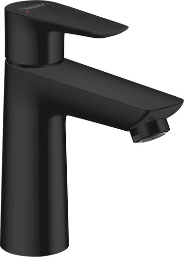 hansgrohe Talis E 110 håndvaskarmatur m/løft-op bundventil mat sort - 1