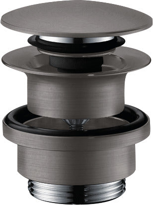 hansgrohe Push-Open bundventil 1 1/4" børstet sort krom - 1