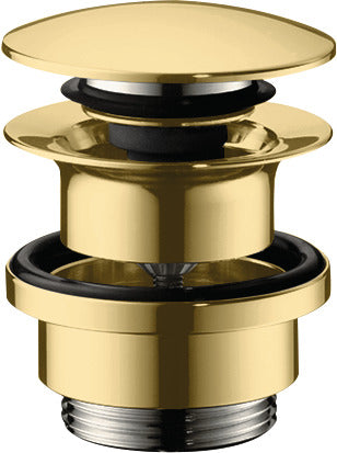 hansgrohe Push-Open bundventil 1 1/4" poleret guld-optik - 1