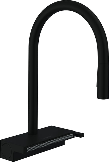 hansgrohe Aquno Select M81 køkkenarmatur 170 med udtræksbruser 3jet mat sort - 1