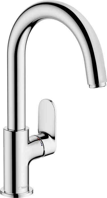 hansgrohe Vernis Blend 1-grebs håndvaskarmatur 200 med svingtud og løft-op bundventil krom - 1
