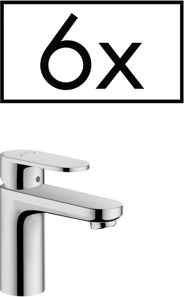 hansgrohe Vernis Blend 1-grebs håndvaskarmatur 100 med løft-op bundventil projektpakke (6 stk.) krom - 1