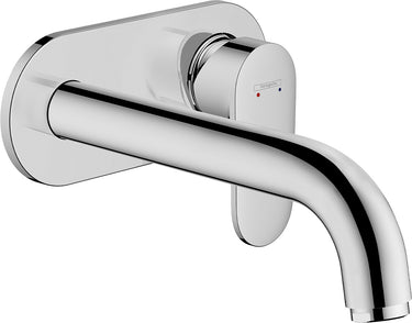 hansgrohe Vernis Blend 1-grebs håndvaskarmatur til 2-huls indbygning i væg med 20,5 cm tud krom - 1