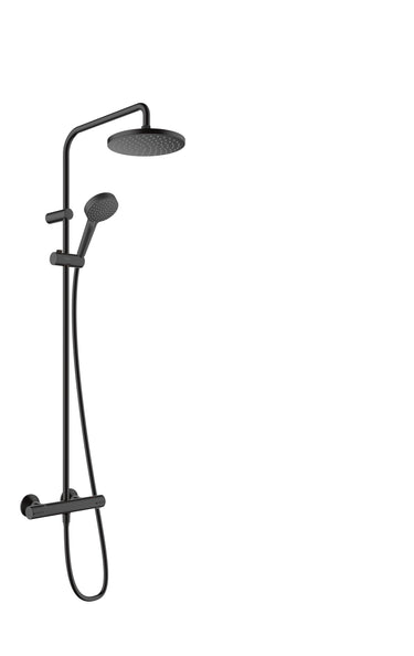 hansgrohe Vernis Blend Showerpipe 200 med termostat mat sort - 1