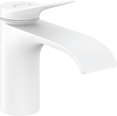 hansgrohe Vivenis 1-grebs håndvaskarmatur 80 med løft-op bundventil mat hvid - 1