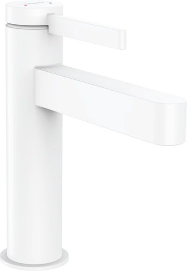hansgrohe Finoris 1-grebs håndvaskarmatur 110 med push-open bundventil mat hvid - 1