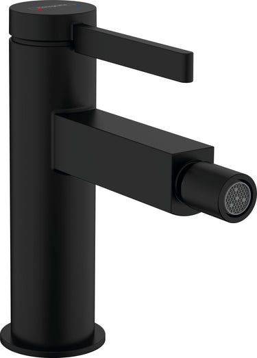 hansgrohe Finoris bidetarmatur m/push-open bundventil mat sort - 1