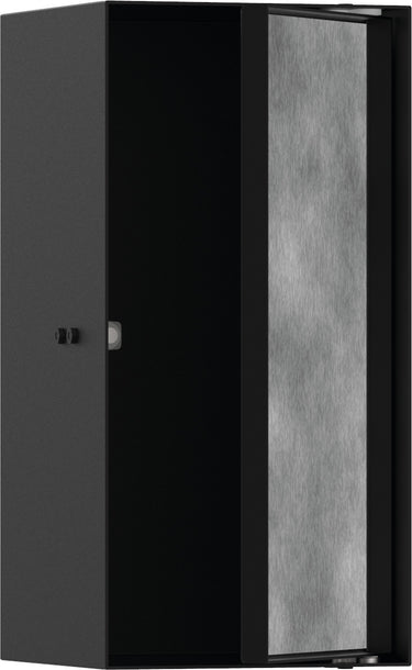 hansgrohe XtraStoris Rock vægniche med flisebar låge 300/150/140 mat sort - 1