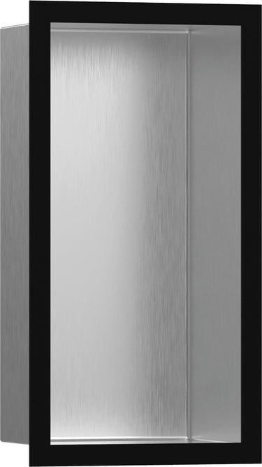 hansgrohe XtraStoris Individual vægniche børstet rustfrit stål med designramme 300/150/100 mat sort - 1
