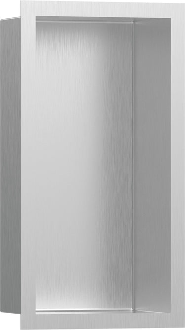 hansgrohe XtraStoris Individual vægniche børstet rustfrit stål med designramme 300/150/100 børstet rustfrit stål - 1