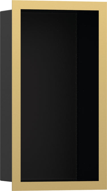 hansgrohe XtraStoris Individual vægniche mat sort med designramme 300/150/100 poleret guld-optik PVD - 1