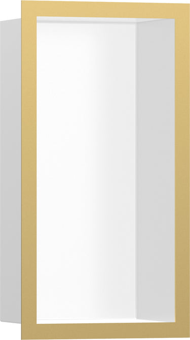 hansgrohe XtraStoris Individual vægniche mat hvid med designramme 300/150/100 poleret guld-optik PVD - 1