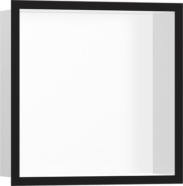 hansgrohe XtraStoris Individual vægniche mat hvid med designramme 300/300/100 mat sort - 1