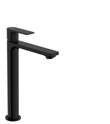 hansgrohe Rebris E 1-grebs håndvaskarmatur 240 CoolStart m/løft-op bv mat sort - 1