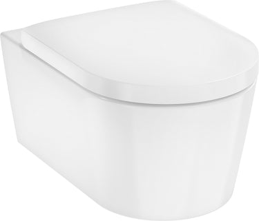 hansgrohe EluPura S vægh toilet 540 u/skyllerand med sC/QR sæde med låg hvid - 1