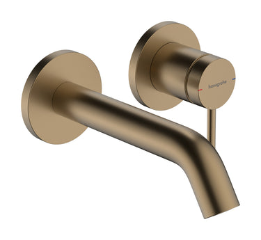 hansgrohe Tecturis S 1-grebs håndvaskarmatur 165mm tud t/hv vægmont børstet bronze - 1