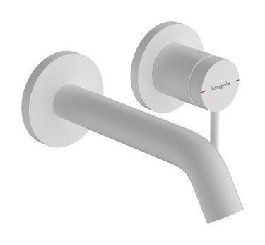 hansgrohe Tecturis S 1-grebs håndvaskarmatur 165mm tud t/hv vægmont mat hvid - 1