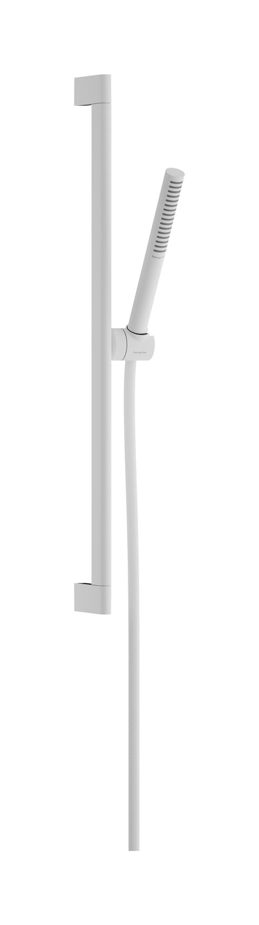 hansgrohe Pulsify S brusersæt 100 1jet EcoSmart+ bruserstang 65 cm mat hvid - 1
