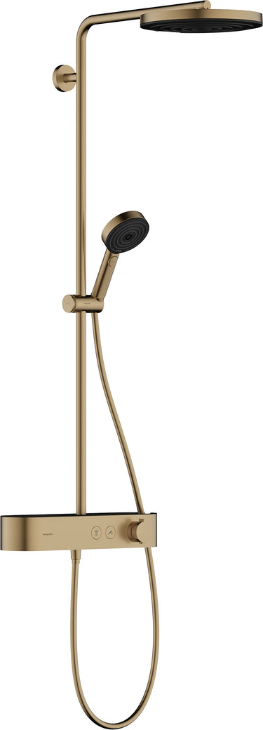 hansgrohe Pulsify S Showerpipe 260 1jet m/ShowerTablet Select 400 børstet bronze PVD - 1