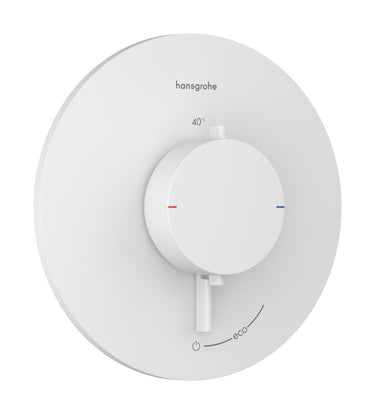hansgrohe Ecostat Comfort S termostatarmatur til indbygning med afspærring til 1 udtag mat hvid - 1