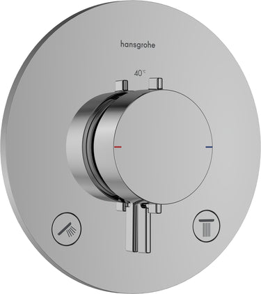 hansgrohe Ecostat Comfort S termostatarmatur til indbygning med afspærring til 2 udtag krom - 1