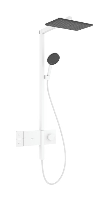 hansgrohe Raindance Alive Q Showerpipe 210/340 1jet EcoSmart m/ShowerSelect Comfort mat hvid - 1