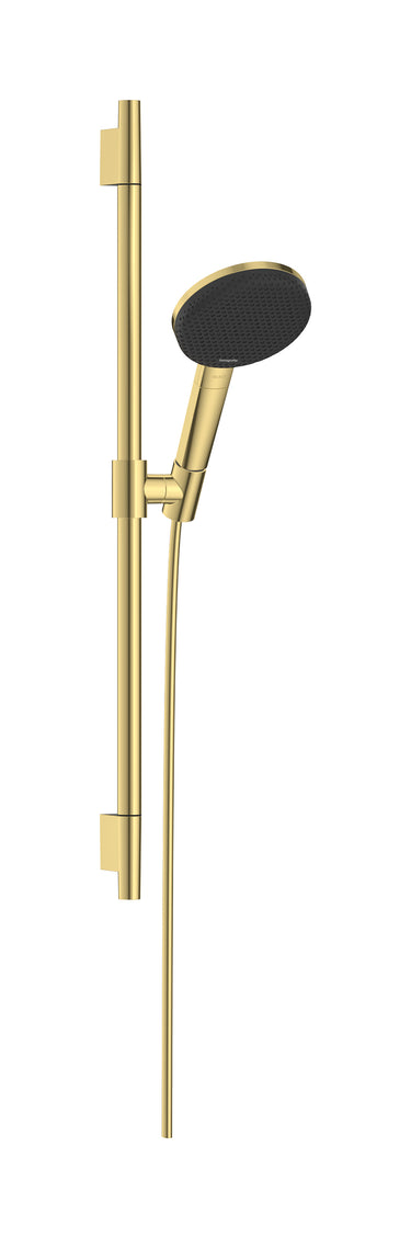 hansgrohe Raindance Alive Select S brusersæt 125 3jet EcoSmart m/bruserstang Unica S puro 65 cm poleret guld-optik PVD - 1