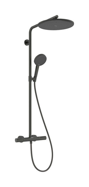 hansgrohe Raindance Alive S puro Showerpipe 300 1jet EcoSmart m/termostat børstet sort krom PVD - 1