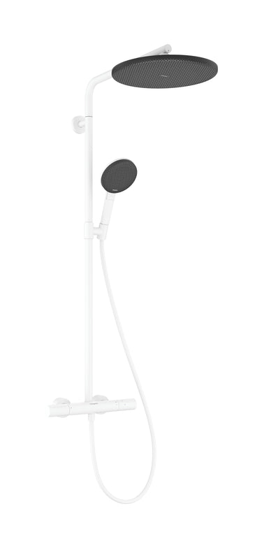 hansgrohe Raindance Alive S puro Showerpipe 300 1jet EcoSmart m/termostat mat hvid - 1