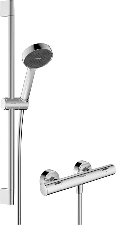 hansgrohe Activera Select S brusersystem 95 2jet EcoSmart m/Ecostat Fine og bruserstang 65cm krom - 1