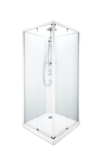 Showerama 10-5 Comfort rektangelt kabine 900x900mm hvid/frost - 1