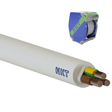 Installationskabel NOIKLX 90° Dca 3G6 Lysegrå QADDY 200 - 1