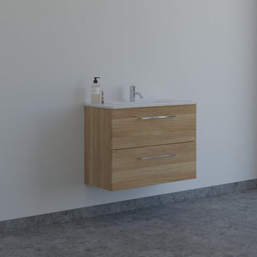 Dansani Mido mini møbelpakke 81 cm 2 sk vask varm eg - 1