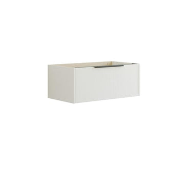 Dansani Mido vaskeskab 80x32 cm m/1 skuffe stribet hvid mat - 1