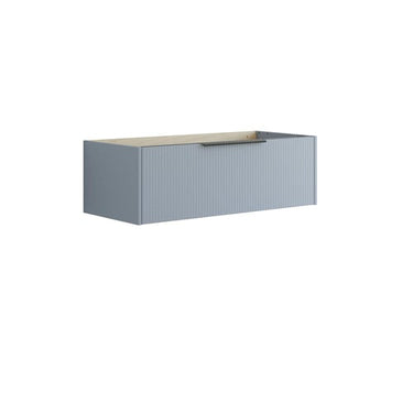 Dansani Mido vaskeskab 100x32 cm m/1 skuffe stribet blå mat - 1