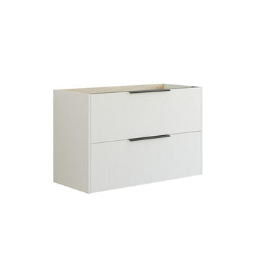 Dansani Mido vaskeskab 100 cm m/2 skuffe stribet hvid mat - 1