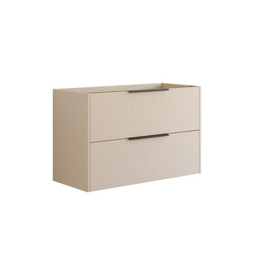 Dansani Mido vaskeskab 100 cm m/2 skuffe stribet sand - 1