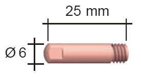 Strømdyse M6X25 ecu 0,6MM - 1