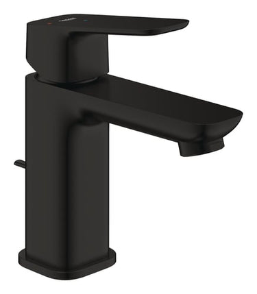 GROHE Cubeo Håndvaskarmatur m/bundventil og koldstart S-size mat sort - 1